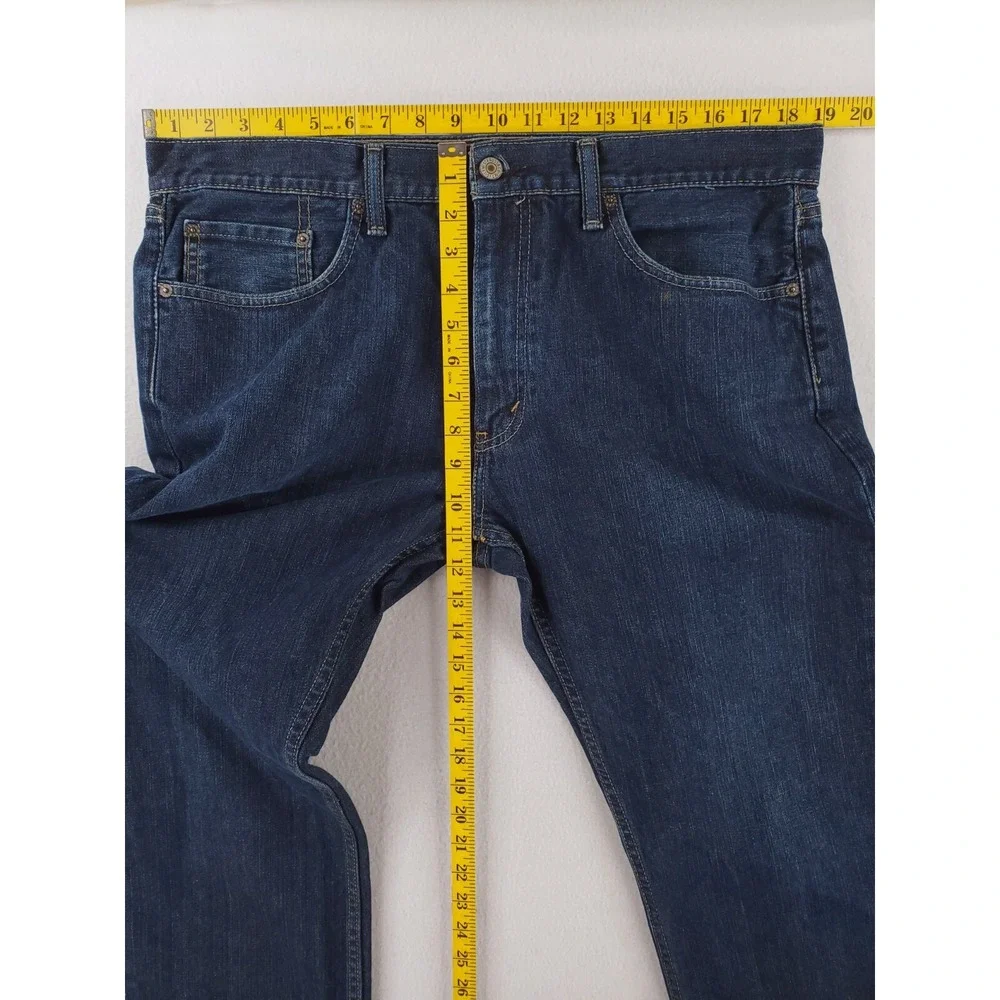 Levis 559 Jeans Mens 36x32 Relaxed Straight Heavy Denim Work Pants Dark Wash